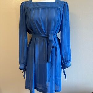 Vintage Elegant Blue Women's Dress